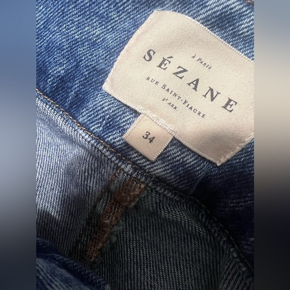 Sezane Austin Trousers Bleached Blue size 34 - Picture 9 of 12
